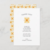 Little Daisy baby shower thank you note