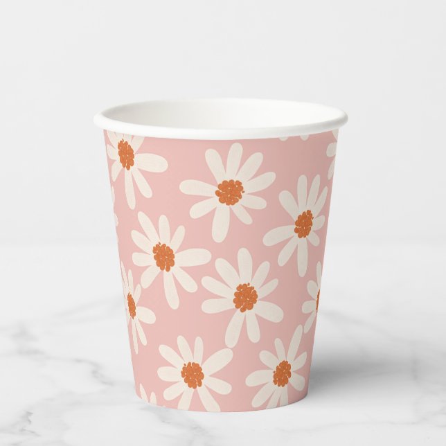 Little Daisy Theme Girl Birthday  Paper Cups (Front)