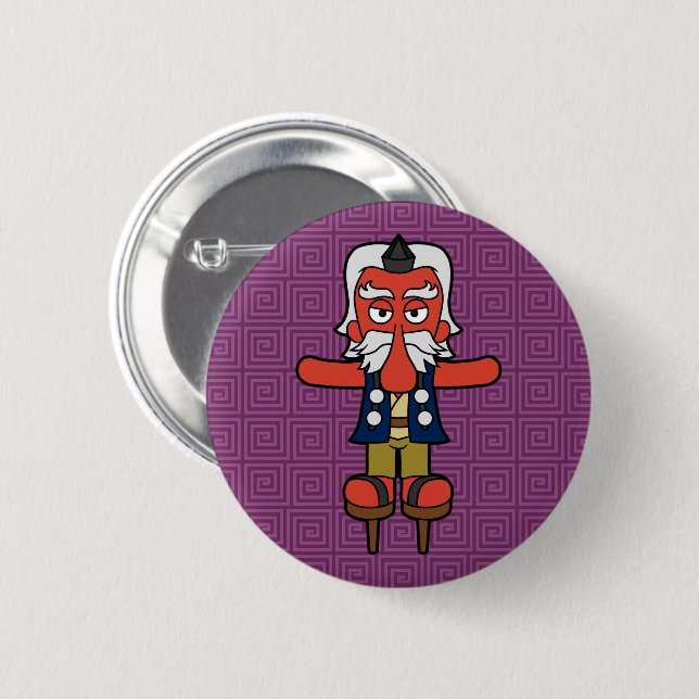 Little Daitengu Yokai 6 Cm Round Badge (Front & Back)