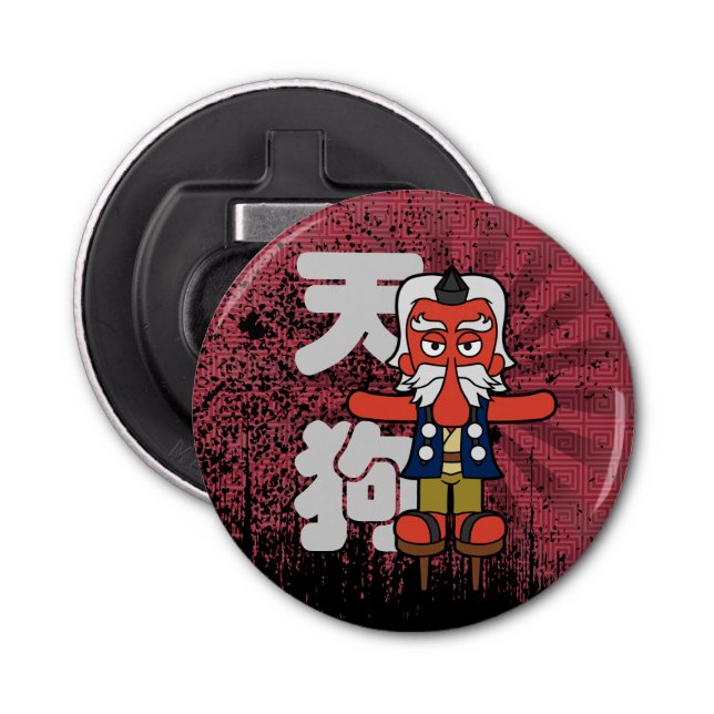 Little Daitengu Yokai Grunge Bottle Opener (Front)