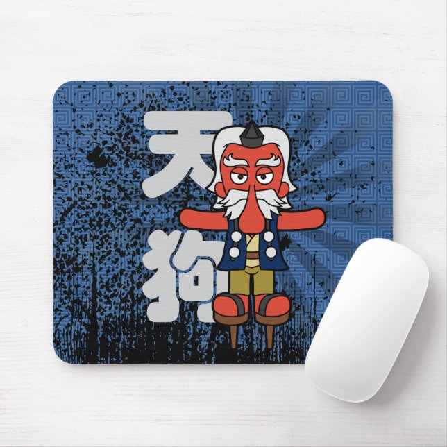 Little Daitengu Yokai Grunge Mouse Mat (With Mouse)