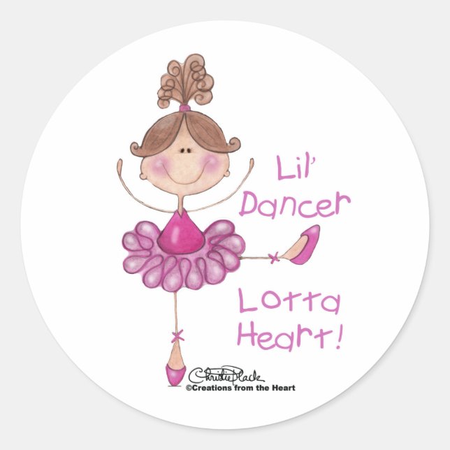 Little Dancer Classic Round Sticker (Front)
