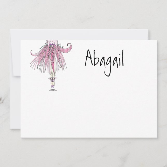 Little Dancer Number One Thank You Card (Front)