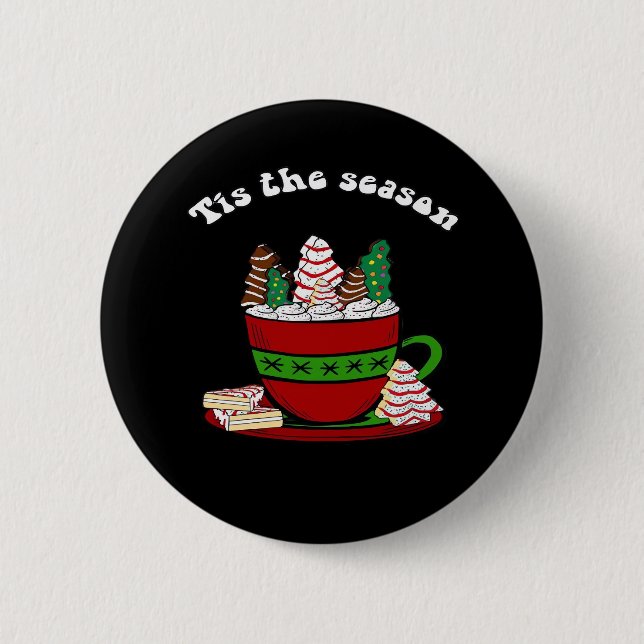 Little Debbie Tis The Season 6 Cm Round Badge (Front)
