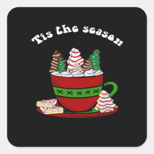 Little Debbie Tis The Season Square Sticker