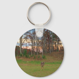 Little Deer &a Pink Sunset Key Ring