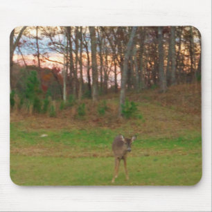 Little Deer &a Pink Sunset Mouse Mat