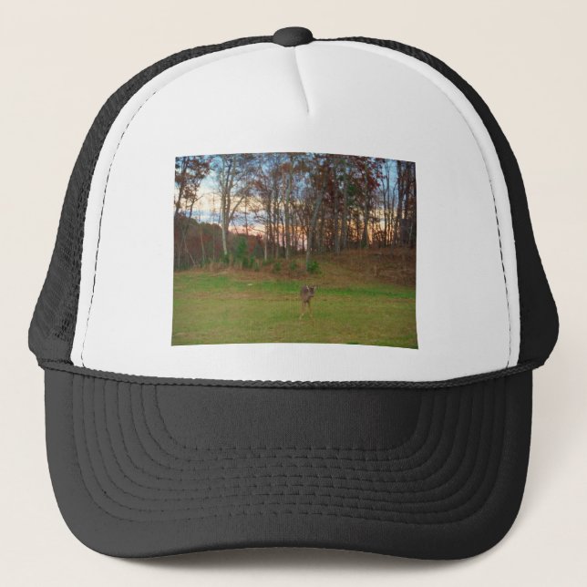 Little Deer &a Pink Sunset Trucker Hat (Front)