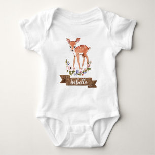 Little deer baby girl personalised bodysuit
