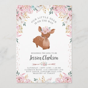 Little Deer Baby Shower Invitation