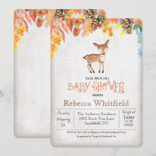 Little Deer Baby Shower Invitation