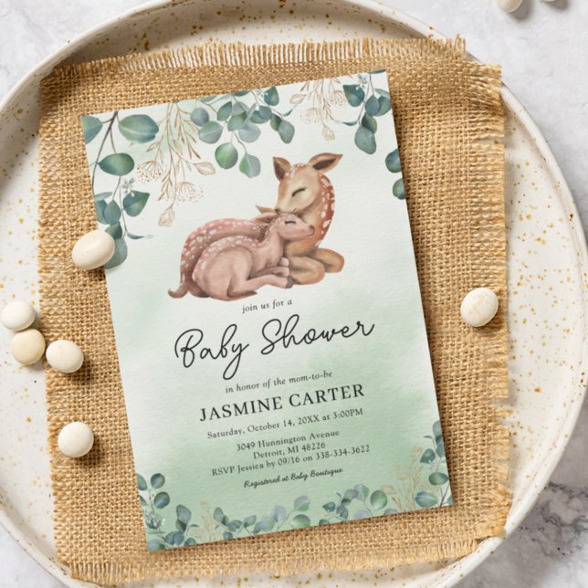 Little Deer Baby Shower Invitation (Creator Uploaded)
