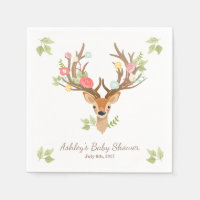 Little Deer Paper Napkin woodland Antlers Shower