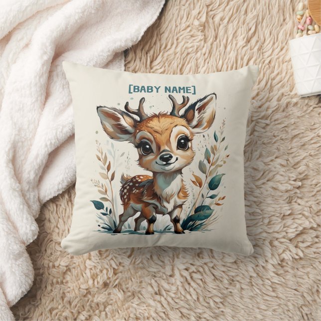 Little Deer Personalised Cushion (Blanket)
