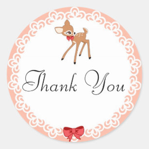 Little Deer Thank you Sticker