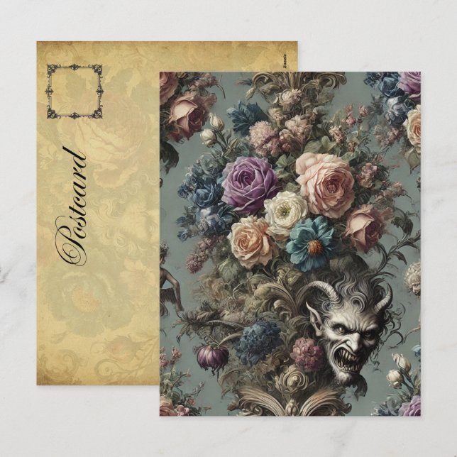 Little Demons Dare to Dream – Gothic Victorian  Holiday Postcard (Front/Back)