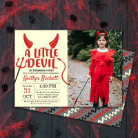 Little Devil Any Age Halloween Birthday Photo