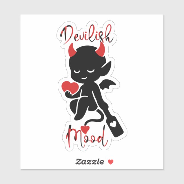 Little Devil Baddie with Paddle "Devilish Mood" (Sheet)