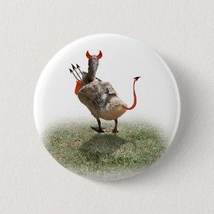 Little Devil Duck 6 Cm Round Badge