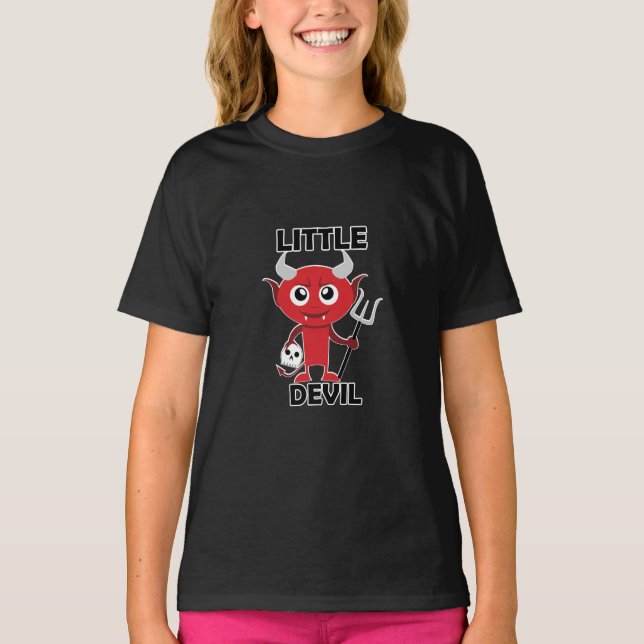 Little Devil - Girls' Basic T-Shirt (Front)