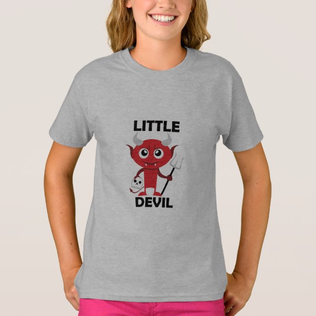 Little Devil - Girls' Basic T-Shirt (Front)