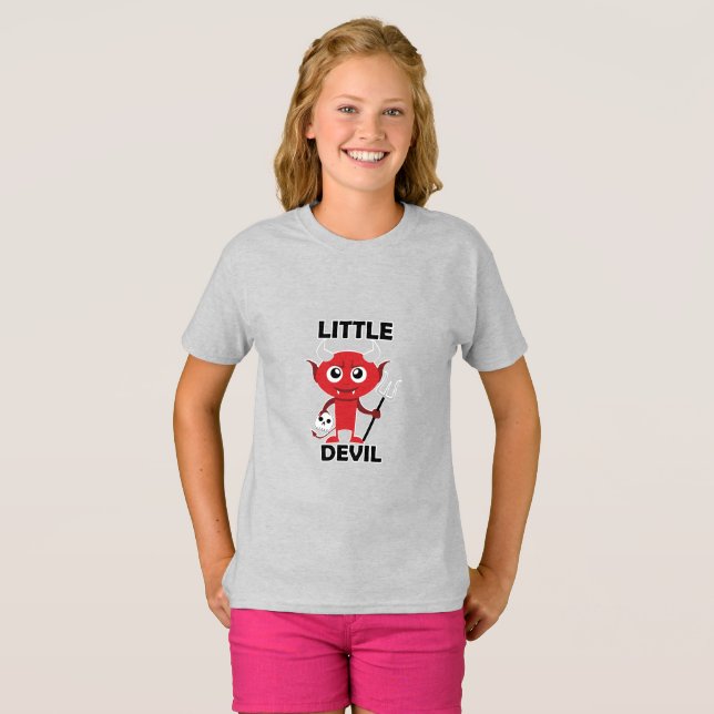 Little Devil - Girls' Basic T-Shirt (Front Full)