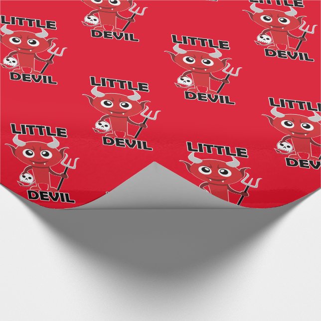 Little Devil - Glossy Wrapping Paper, 30" x 6' Paper (Corner)