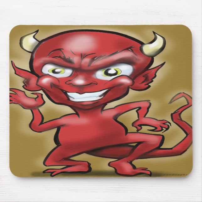 Little Devil Mouse Mat (Front)