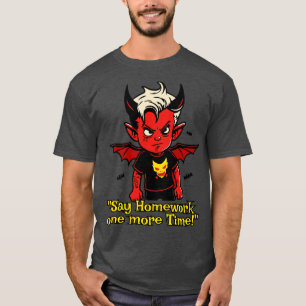 little devil no homework T-Shirt