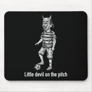 Little Devil On The Pitch Soccer Mouse Mat