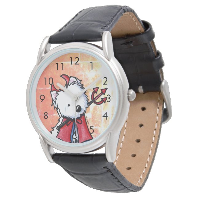 Little Devil Red WESTIE Watch (Angled)