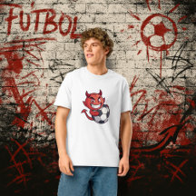 Little Devil with a soccer ball