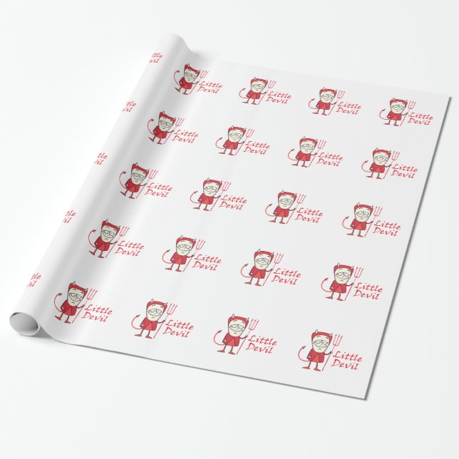 LITTLE DEVIL WRAPPING PAPER (Unrolled)