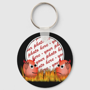 Little Deviled Egg Photo Frame Key Ring