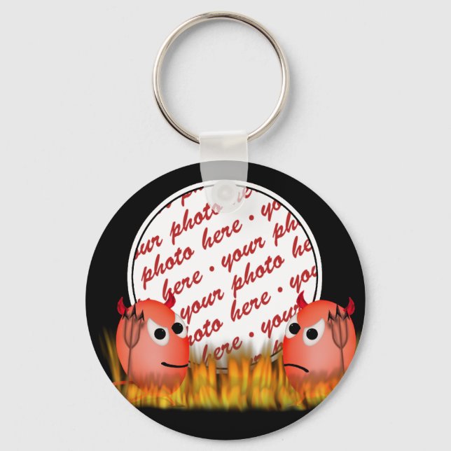 Little Deviled Egg Photo Frame Key Ring (Front)