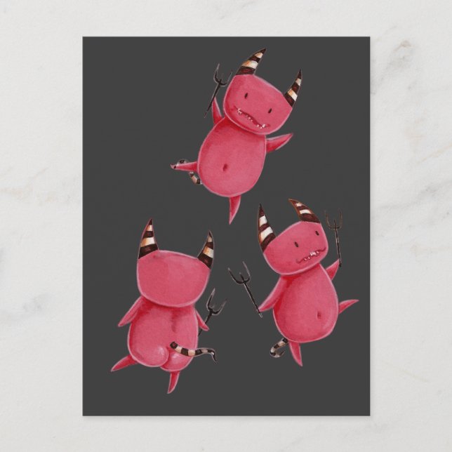 Little devils - Devils dance art Postcard (Front)