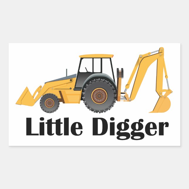 Little Digger - Rectangle Stickers, Glossy Rectangular Sticker (Front)