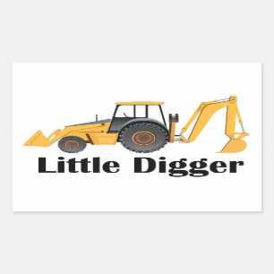 Little Digger - Rectangle Stickers, Glossy Rectangular Sticker