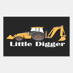 Little Digger - Rectangle Stickers, Glossy Rectangular Sticker