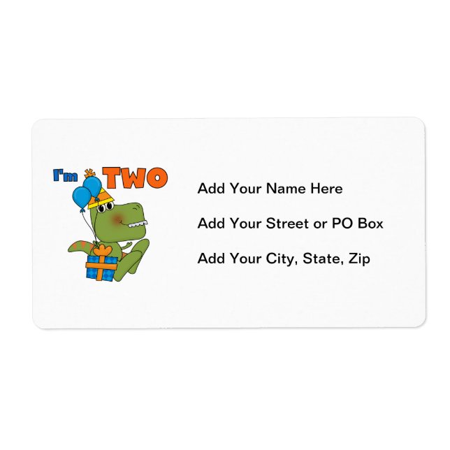 Little Dino 2nd Birthday Tshirts and Gifts (Front)