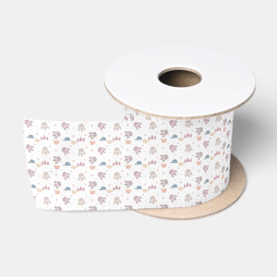Little Dino Birthday Party Satin Ribbon