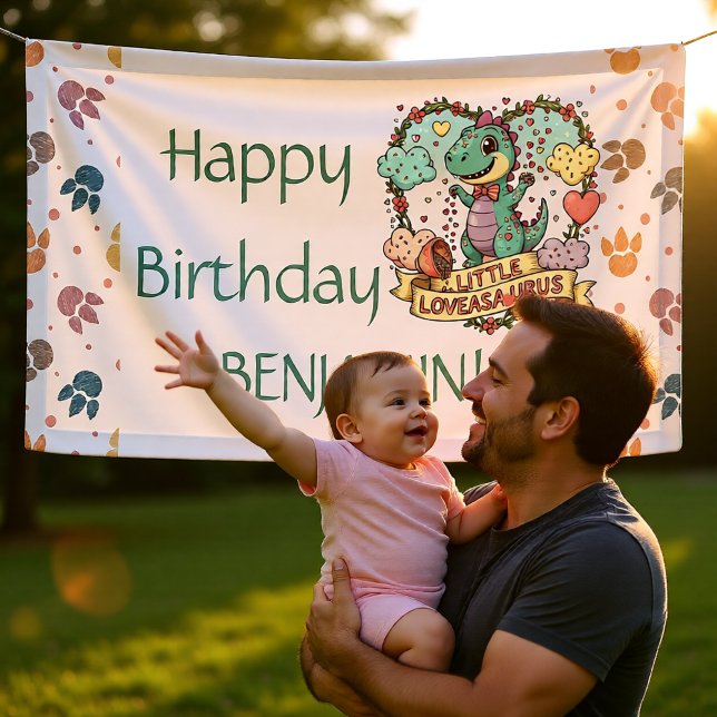 Little Dino Birthday Personalized Banner (Creator Uploaded)