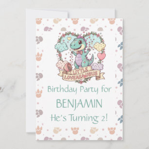 Little Dino Birthday Personalized Invitation