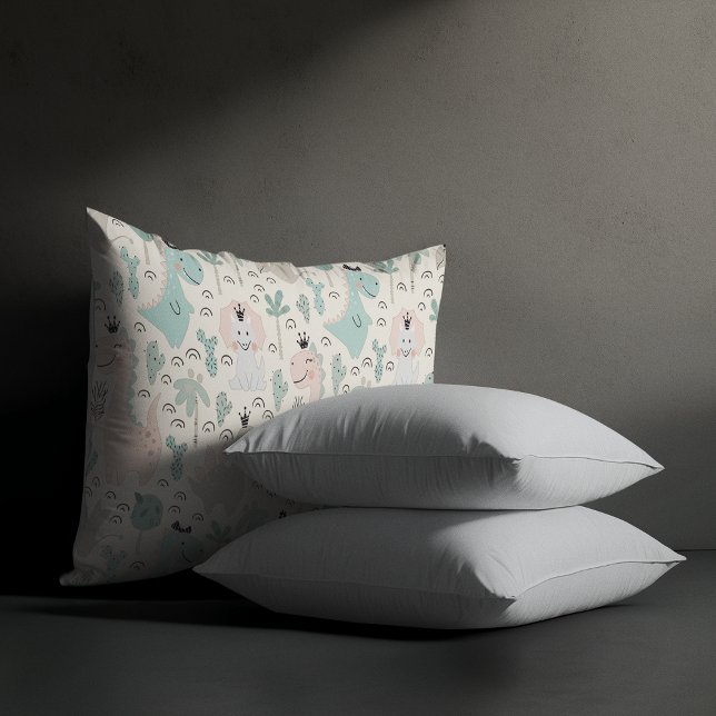 Little Dino Delight  Decorative Cushion (Little Dino Delight Accent Pillow)