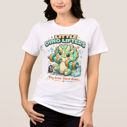 Little Dino Lifters 8KG | Tiny Arms Giant Goals Tri-Blend Shirt