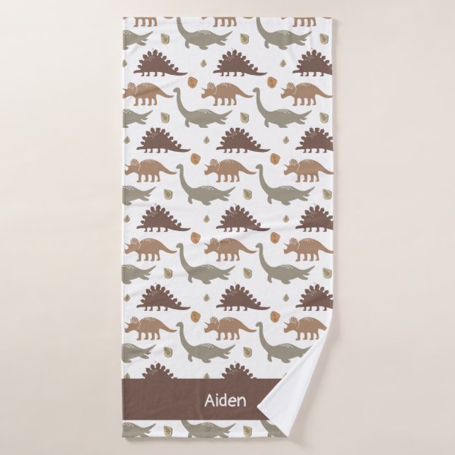 Little Dino Personlized kids Bath Towel (Bath Towel)