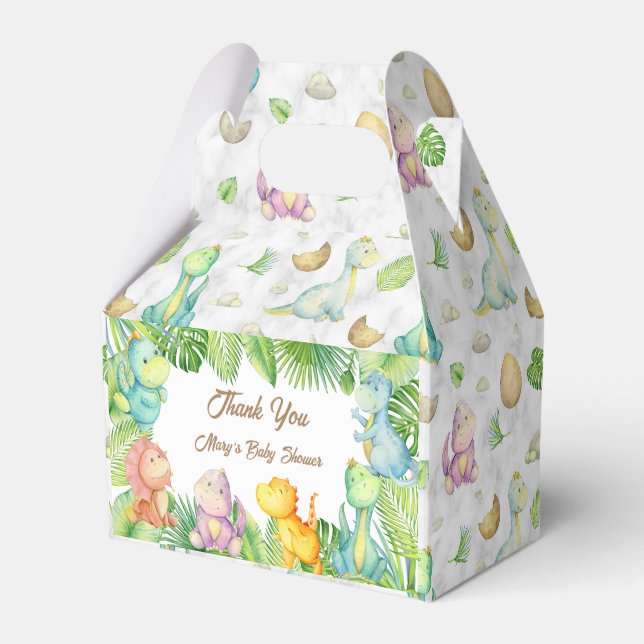 Little Dinosaur Baby Shower Favour Box (Front Side)