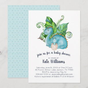 Little Dinosaur Baby Shower Invitation