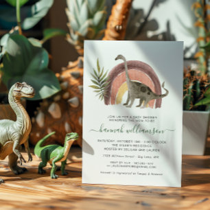 Little Dinosaur Baby Shower Invitation