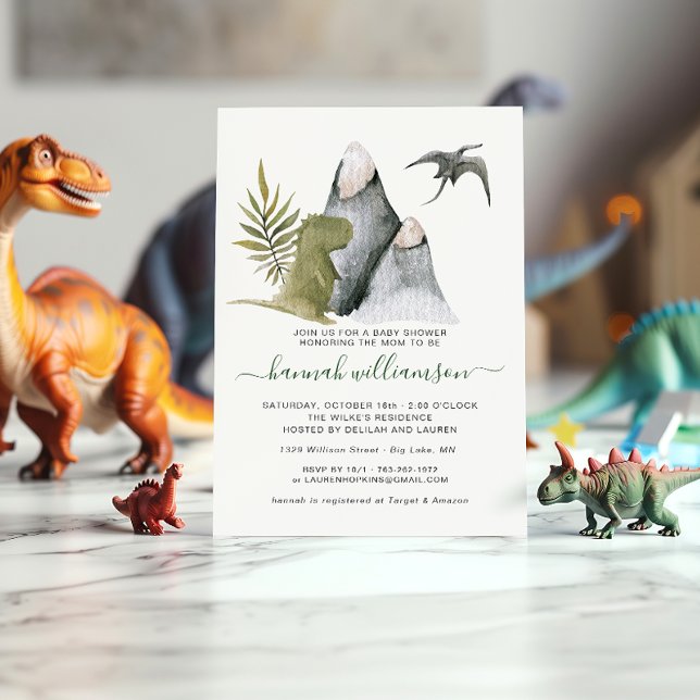 Little Dinosaur Baby Shower Invitation (Creator Uploaded)